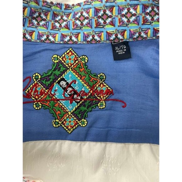 Robert Graham Men's Size XL Embroidery Shirt White Long Sleeve - Picture 11 of 16